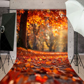 Aperturee - Bokeh Maple Leaf Forest Autumn Photography Backdrop